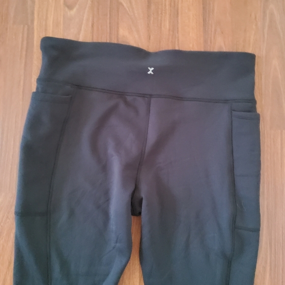Xersion High Rise Fitted Full Length Warm Thermal Legging with Pockets XXL Black - Picture 8 of 11